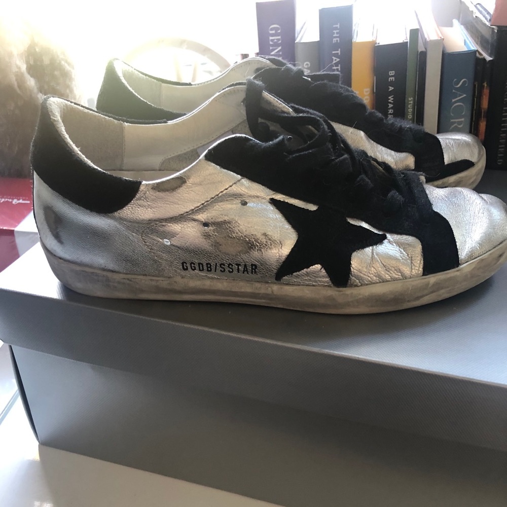 Golden Goose superstar metallic sneakers